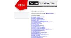 Desktop Screenshot of fr.forumoverview.com